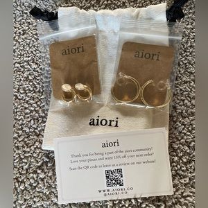 Brand new aiori clip on earrings! So comfy long day wear!